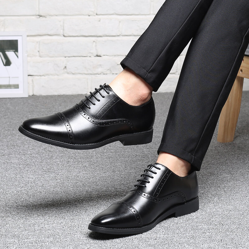 2021 Newly Men's Quality Leather Shoes Casual Men's Leather Shoes  Autumn Office Shoes Soft Man Dress Shoes High Quality