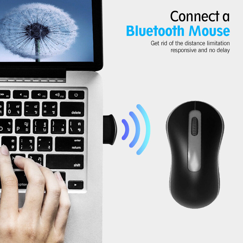 Adaptor Bluetooth Usb 5.0 Asli untuk Laptop Komputer Mini Transfer File Audio Pc Dongle Reseptor USB Pemancar Bluetooth 5