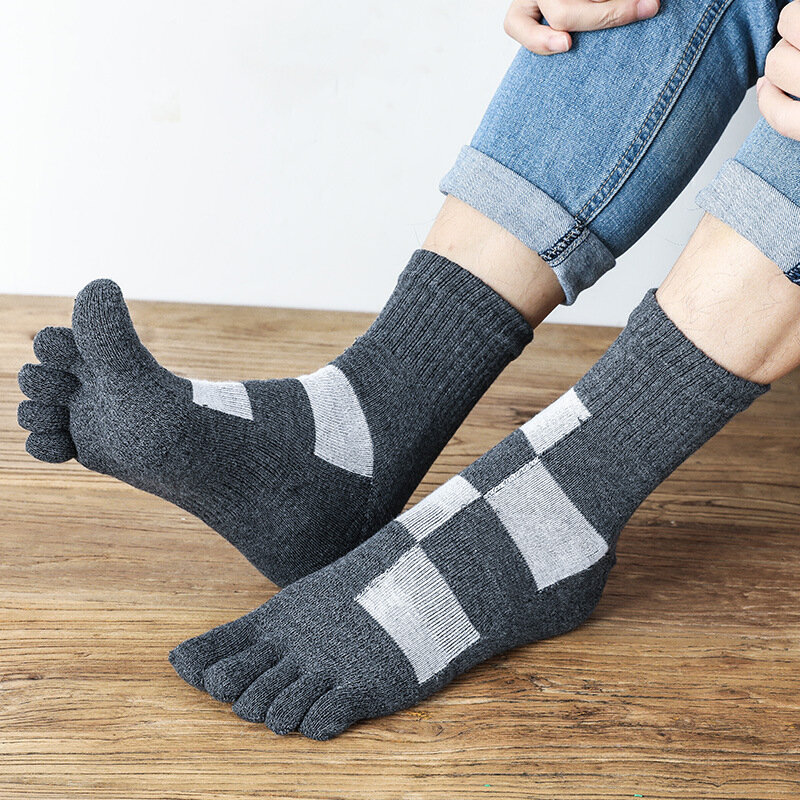 Meias masculinas calcetines hombre divertidos algodão tubo toe meias casuais compressão engraçado feliz algodão meias tamanho 40-44