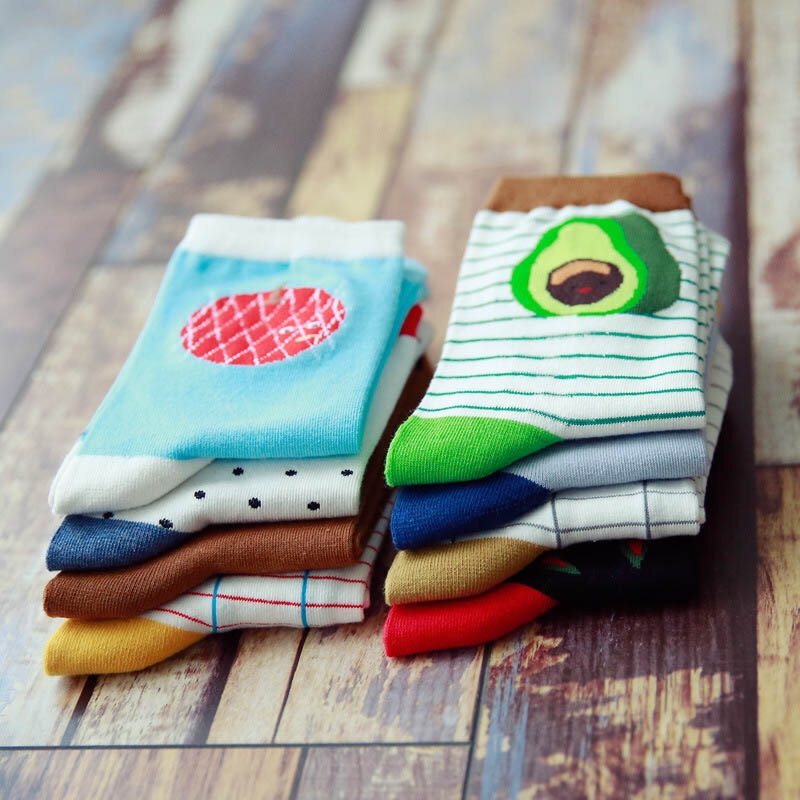 Chaussettes longues chaudes en coton pour filles, 1 paire, motif de Fruit, nouvelle collection, offre spéciale