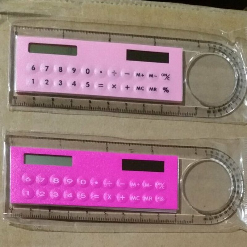 10CM Solar Transparent Ruler Calculator Solar Transparent Ruler Calculator with Magnifier Calculator Student Ruler Calculator