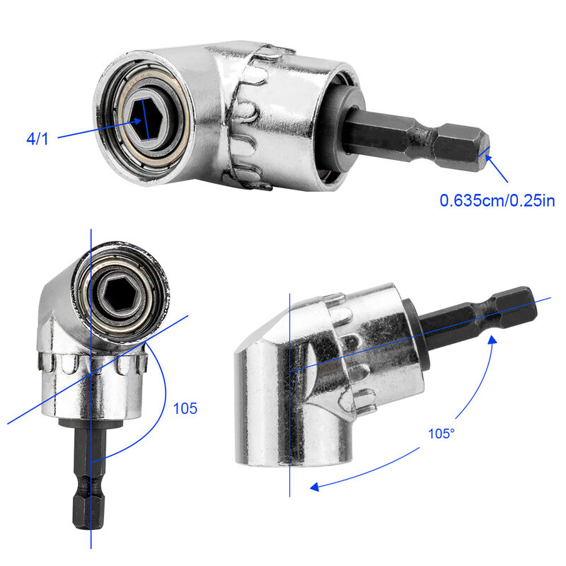4 stücke DHex Schaft Wrench Stick Bohrmaschine Buchse Bohrer Adapter Socket Extension Bit Adapter Set1/4 "3/8" 1/2 "BIts Fahrer Werkzeuge