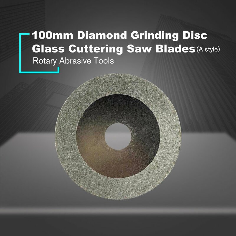 Disco de retificação de diamante 100mm, lâminas de serra para corte de vidro, ferramentas rotativas e abrasivas