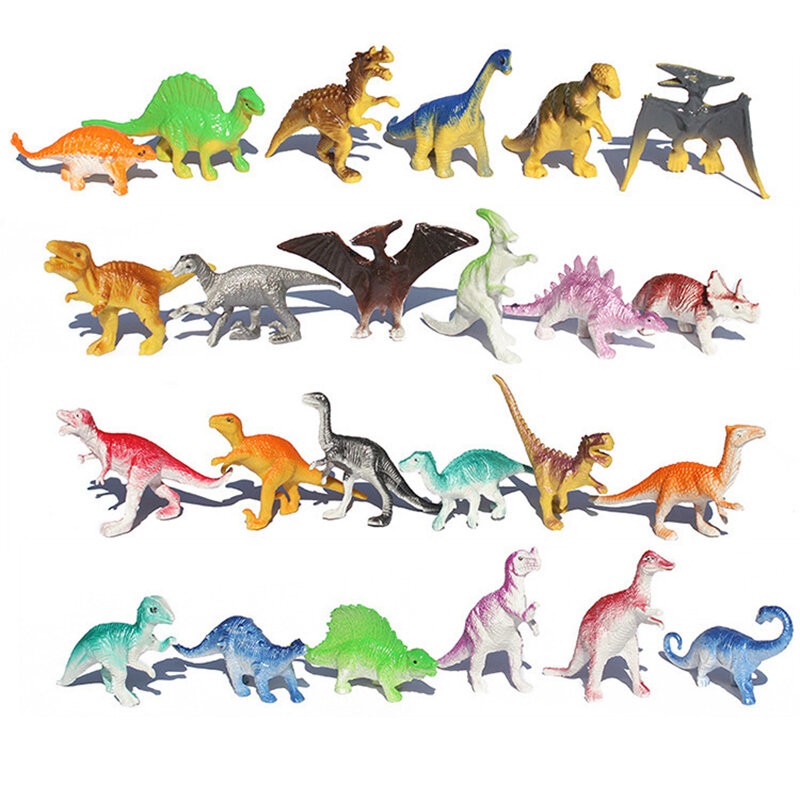 Modelo de mini dinossauro 10 tamanhos, brinquedos educativos para crianças simulação de animais pequenos figuras para meninos presentes para crianças