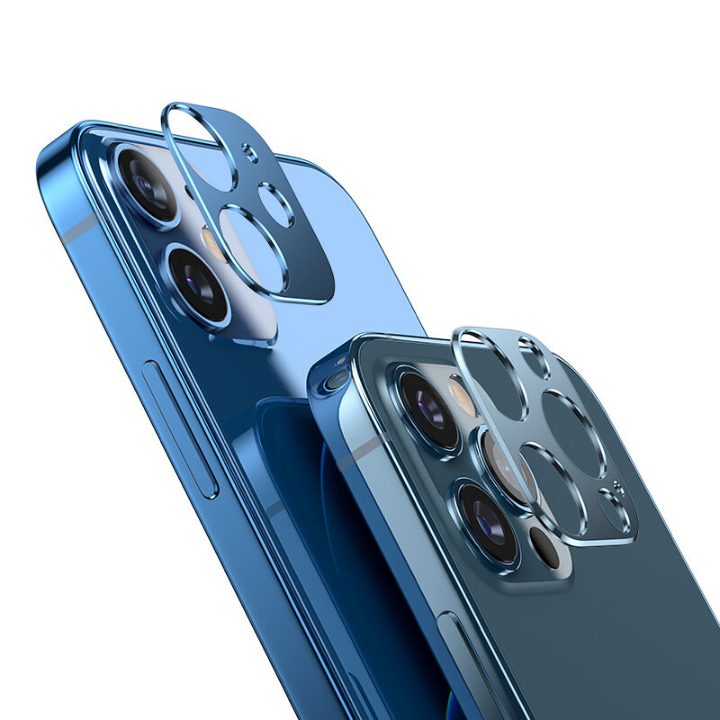 Kim Loại + Kính Cường Lực Camera Ống Kính Bảo Vệ Màn Hình Cho IPhone12 Series Siêu Mỏng Hợp Kim Nhôm Ống Kính Này Có Cho iPhone 12 Mini max Pro