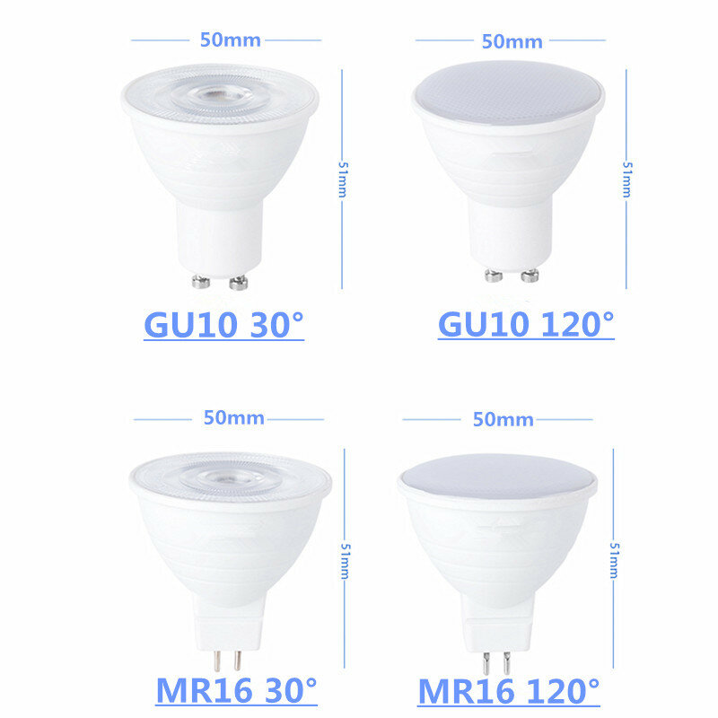 GU10 MR16 Led Lamp Spotlight 220V Natuurlijke Licht Natuur Wit 4000K Koel Wit 6500K Warm Wit 3000K Cob Lamp Dimbare 6W 230V
