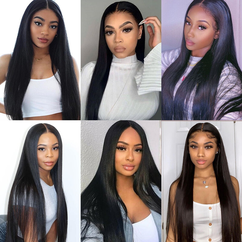 13x6 Lace Frontal Wigs For Women 13x4 Straight Lace Front Human Hair Wig Prepluck Bleached With Baby Hair 7 Days Fast Shipping