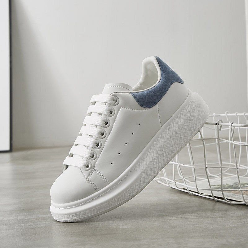 Zapatos De lujo Mcqueen para mujer, Zapatillas gruesas vulcanizadas con diseño De marca, Zapatillas De Deporte blancas, X12