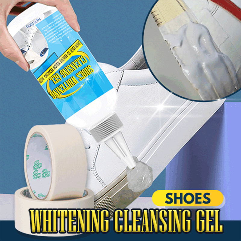 Gel limpiador de Zapatos blanco, 100G, Gel de limpieza blanqueador para cepillo de Zapatos, zapatillas, limpieza de zapatos con cinta de fabricación
