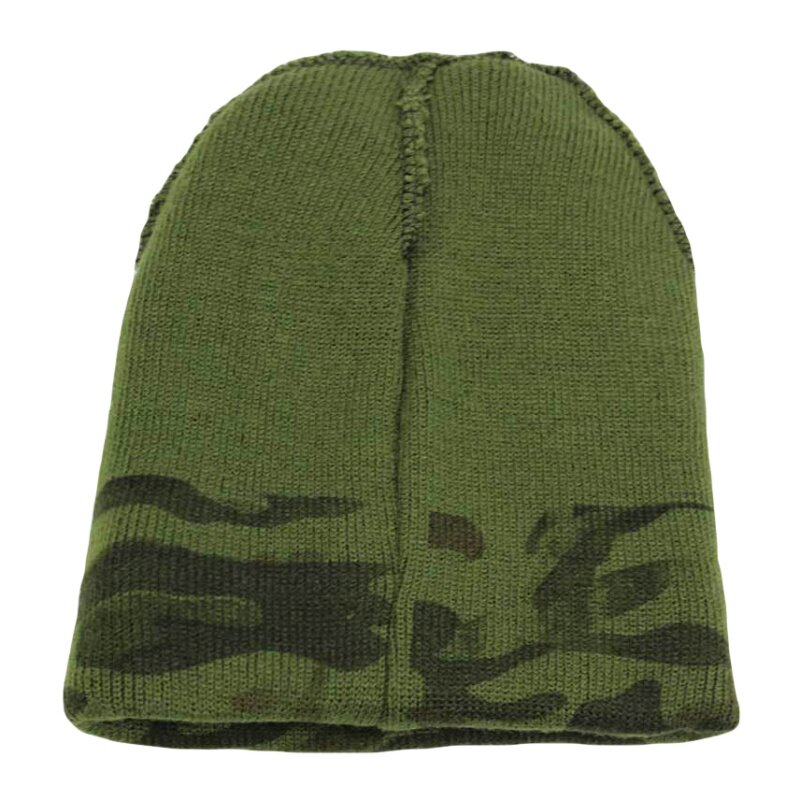 Women Men Unisex Stretch Knitted Winter Breathable Cap Casual Beanies Slouch Skullies Bonnet Camo Cuffed Beanie Hat