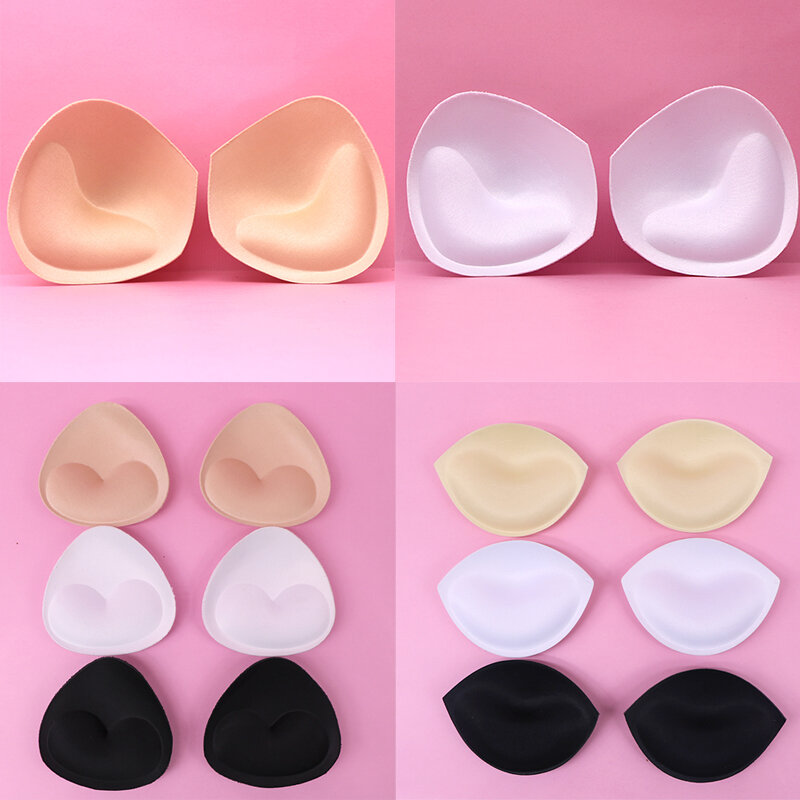 4Pcs 2 Pasang Spons Push Up Bra Pads untuk Wanita Tak Terlihat Masukkan Baju Renang Bikini Payudara Enhancer Dada Cup Pads bra Aksesoris