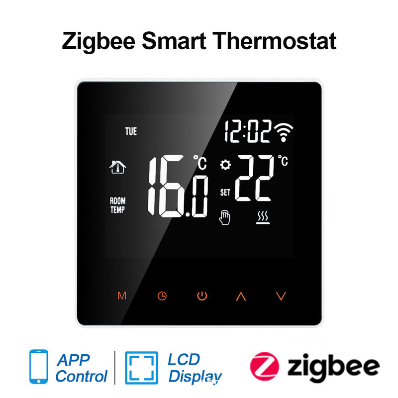 Термостат Lonsonho Tuya Smart Zigbee, 220 В, работает с Alexa Google Home