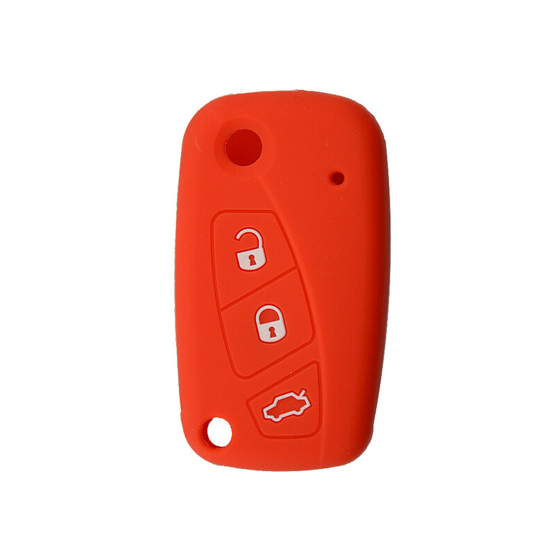 OkeyTech-funda de silicona con 3 botones para llave de coche, funda para mando a distancia para FIAT, Panda, Stilo, Punto, Doblo Grande, Bravo, 500, Ducato