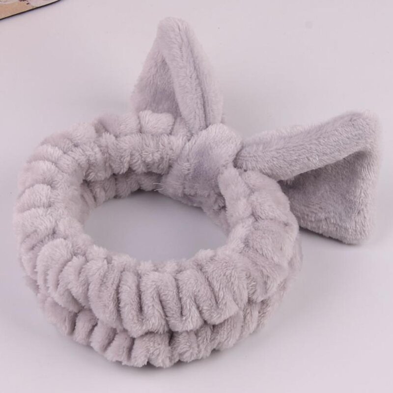 Hot New OMG Letter Coral Fleece Wash Face Bow Hairbands For Women Girls Headbands Hair Bands Turban Hair Accessories Headwear
