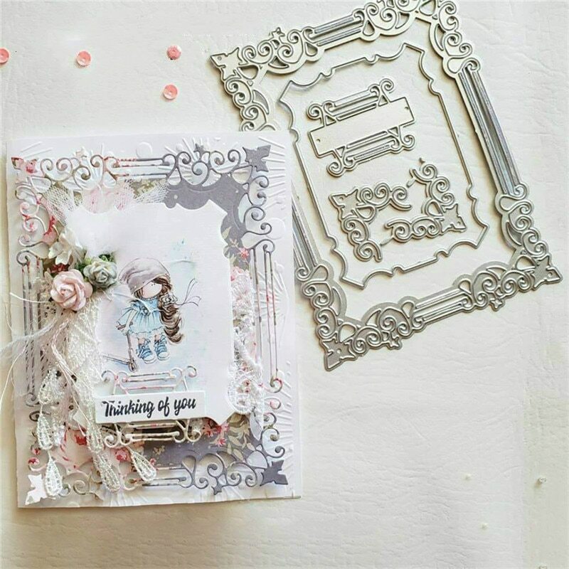 InLoveArts Frame Metal Cutting Dies for Craft Scrapbooking Embossing Stencil DIY Die Cut Card Decoration 2019