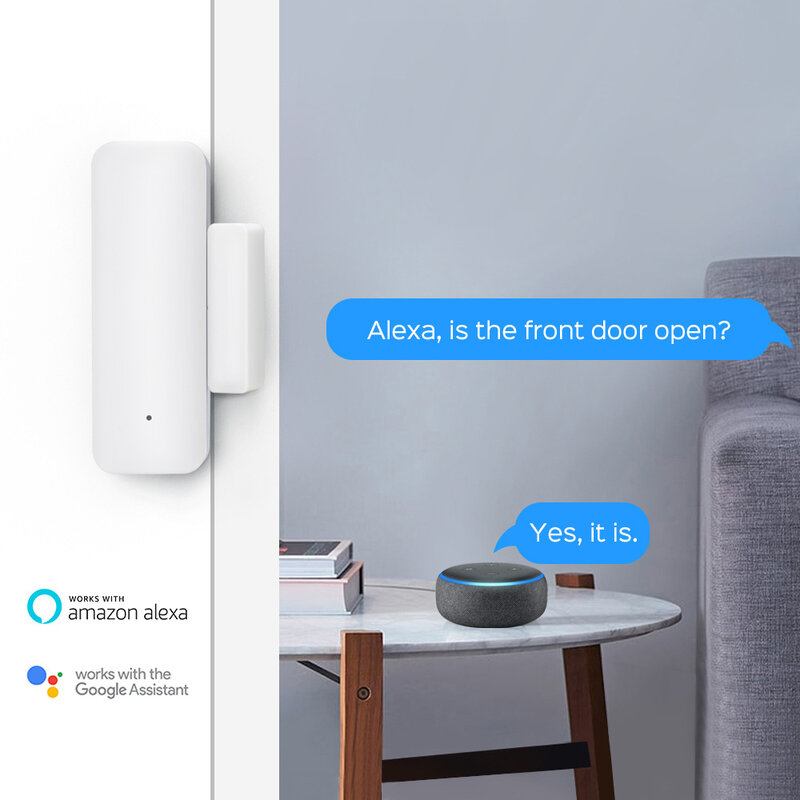 Tuya Smart WiFi Door Sensor Door Open /Closed Detectors Magnetic switch Window sensor home Work with Alexa Google Home