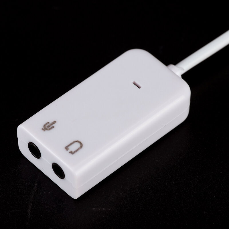 USB 2.0 เสมือน 7.1 ช่องUSB Sound Cardอะแดปเตอร์เสียงการ์ดสีขาวสำหรับแล็ปท็อปPC Macพร้อม 3Dคุณภาพสูง