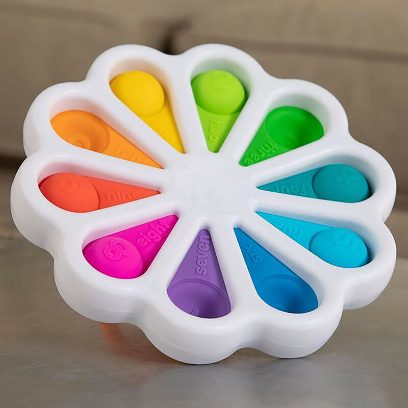 Fidget simples dimple brinquedo flor fidget brinquedos alívio do estresse mão brinquedos educativos cedo para crianças adultos ansiedade autismo brinquedos