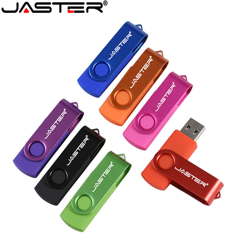 Jaster pendrive portátil de plástico, usb 2.0, 4gb, 8gb, 16gb, 32gb, 64gb