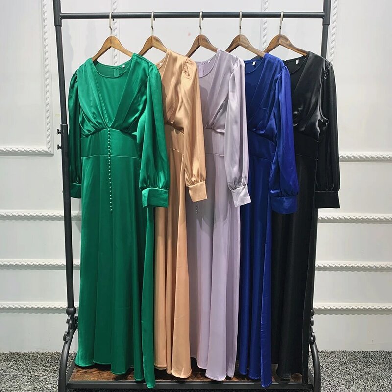 Tháng Ramadan Eid Abaya Dubai Thổ Nhĩ Kỳ Hồi Giáo Đầm Hồi Giáo Quần Áo Váy Abayas Cho Nữ Vestidos Áo Dây Longue Vetement Femme Musulman