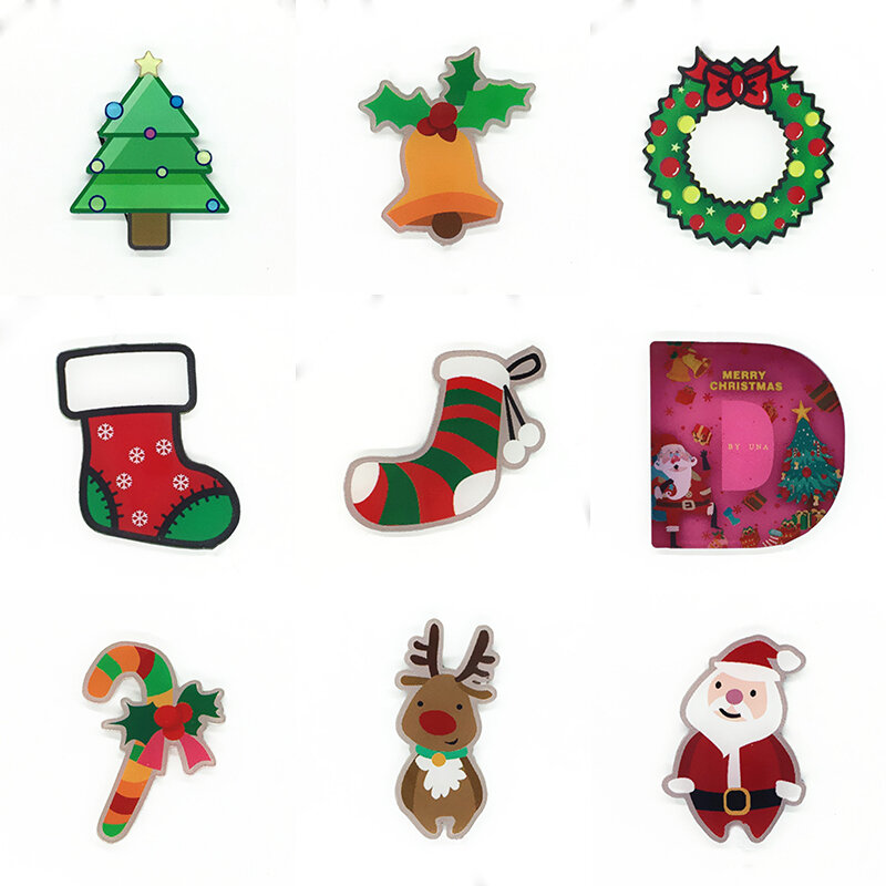 New Year Christmas Brooch For Women Fashion Snowman Santa Claus Tree Deer Bell Hat Enamel Rhinestone Cute Jewelry Kids Gifts