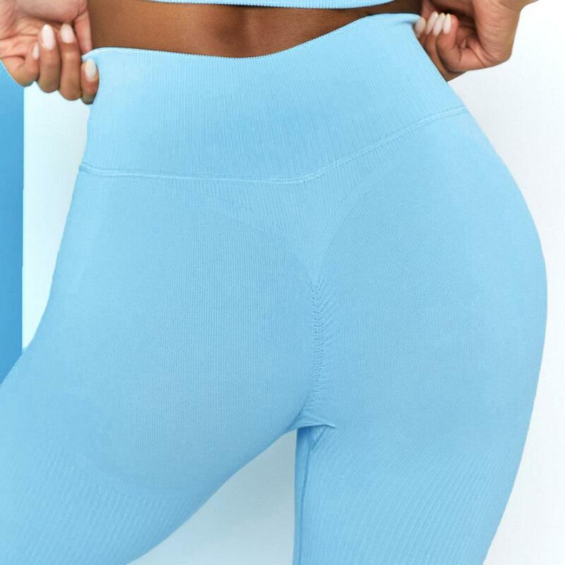 Legging Gym Mulus Celana Olahraga Yoga Wanita Celana Ketat Pinggul Push Up Pakaian Olahraga Celana Kebugaran Lari Pinggang Tinggi untuk Wanita Ketat