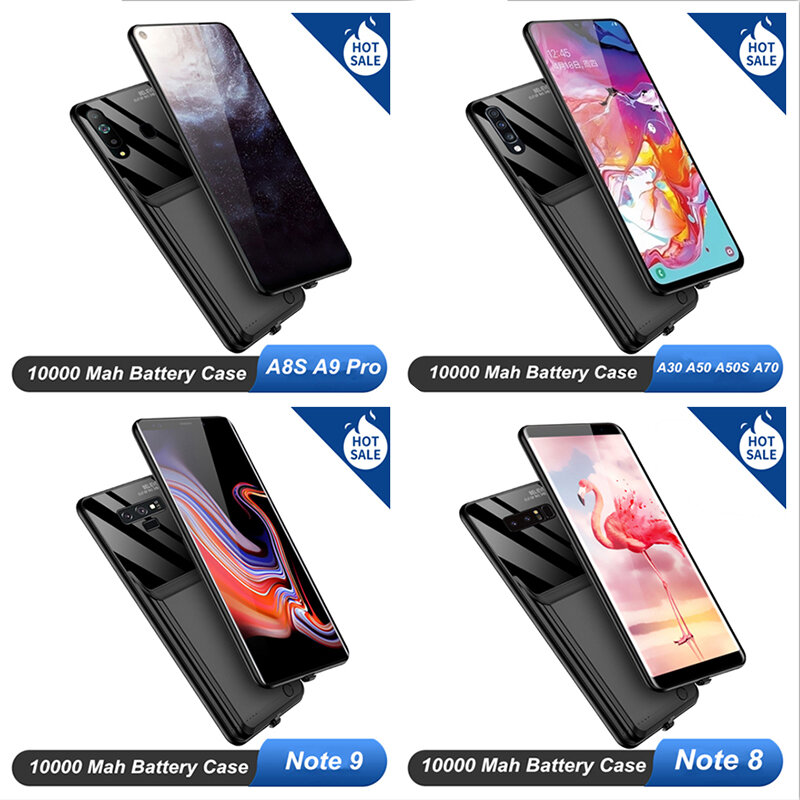 10000 Mah For Samsung Galaxy Note 8 Note 9 A50 A50S A30S A8S A9 Pro A70 Battery Case Battery Charger Case Power Bank