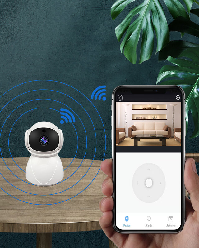 Kamera Keamanan Wifi Monitor Perlindungan Pengawasan Pintar Bayi Dalam Ruangan Rumah 1080P Pelacakan Otomatis