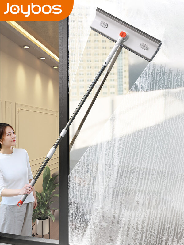 Window Washer Glass Brush Squeegee Mop Soft Microfiber Wiper Telescopic Multi-function Scraper Cleaning Dust Household Kitchen