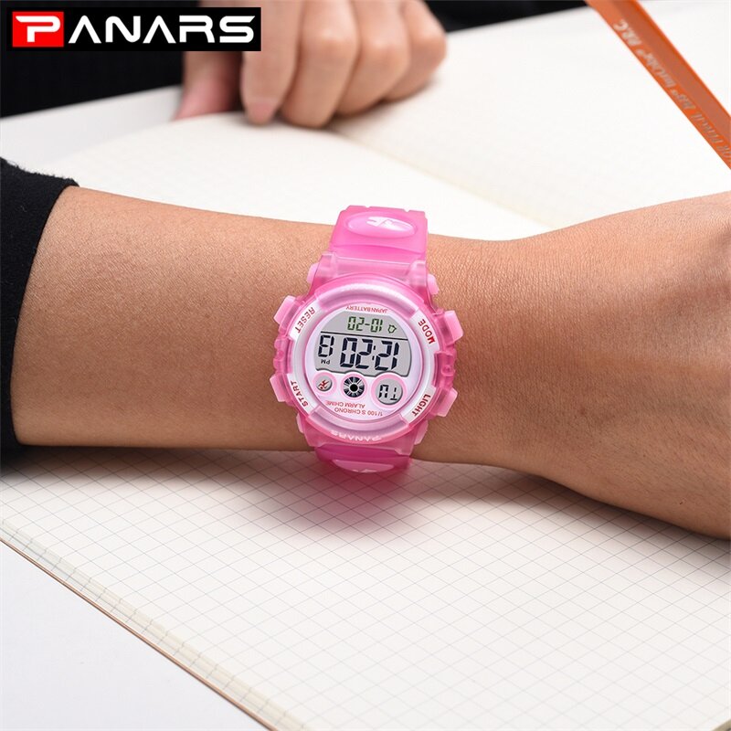 Dzieci zegarki sportowe wodoodporny zegarek cyfrowy dzieci podświetlany Alarm stoper elektroniczny zegarek na rękę dla chłopców dziewcząt zegar