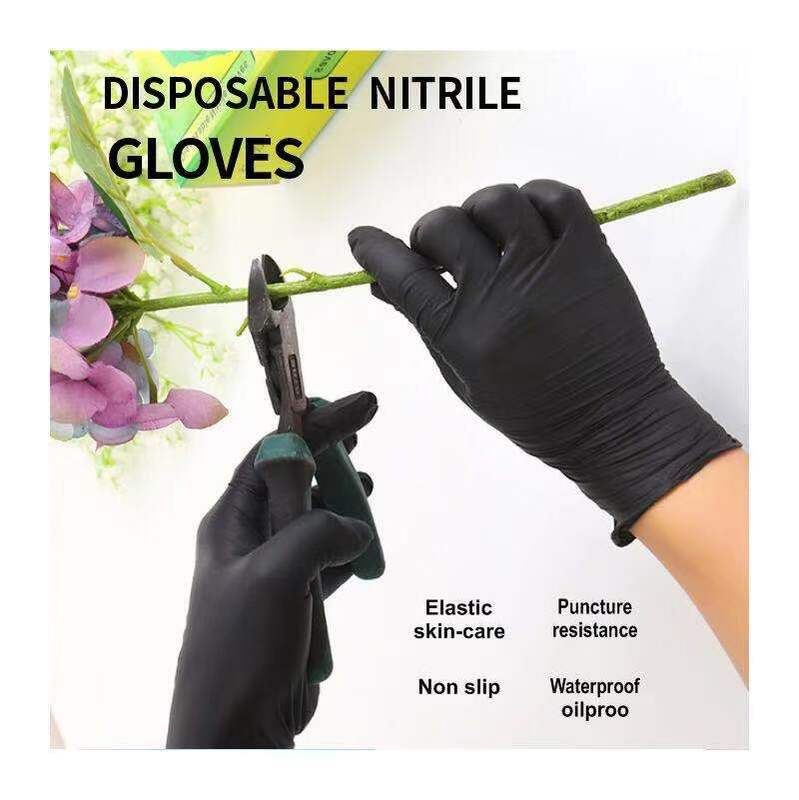 2/100PC Nitrile Disposable Gloves Waterproof Powder Free Latex Gloves For Household Kitchen Laboratory Cleaning #60