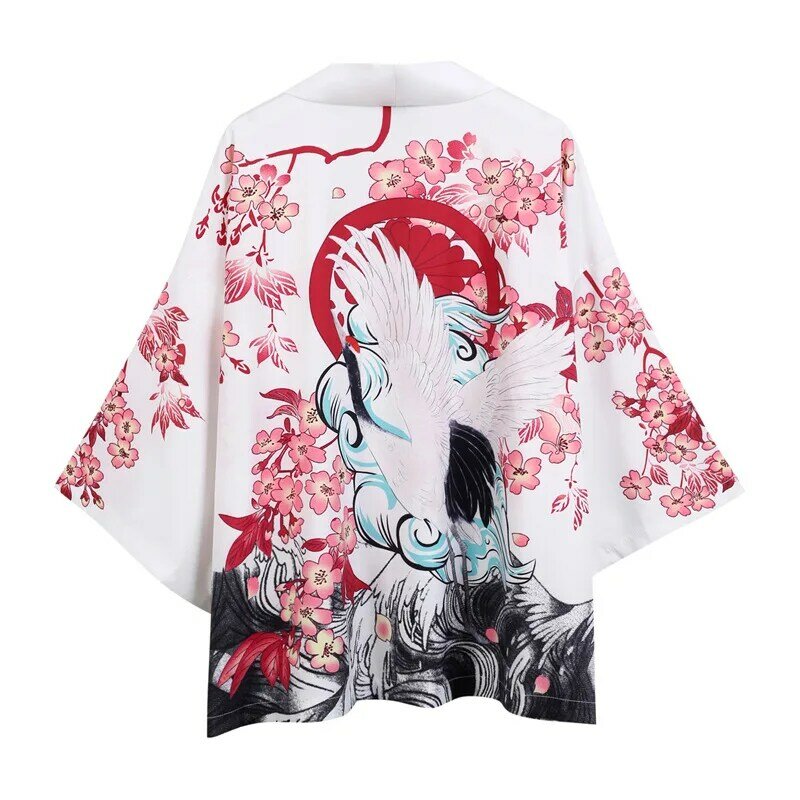 Kimono japonés de estilo samurái para hombre y mujer, cárdigan de alta calidad, ideal para otoño y primavera