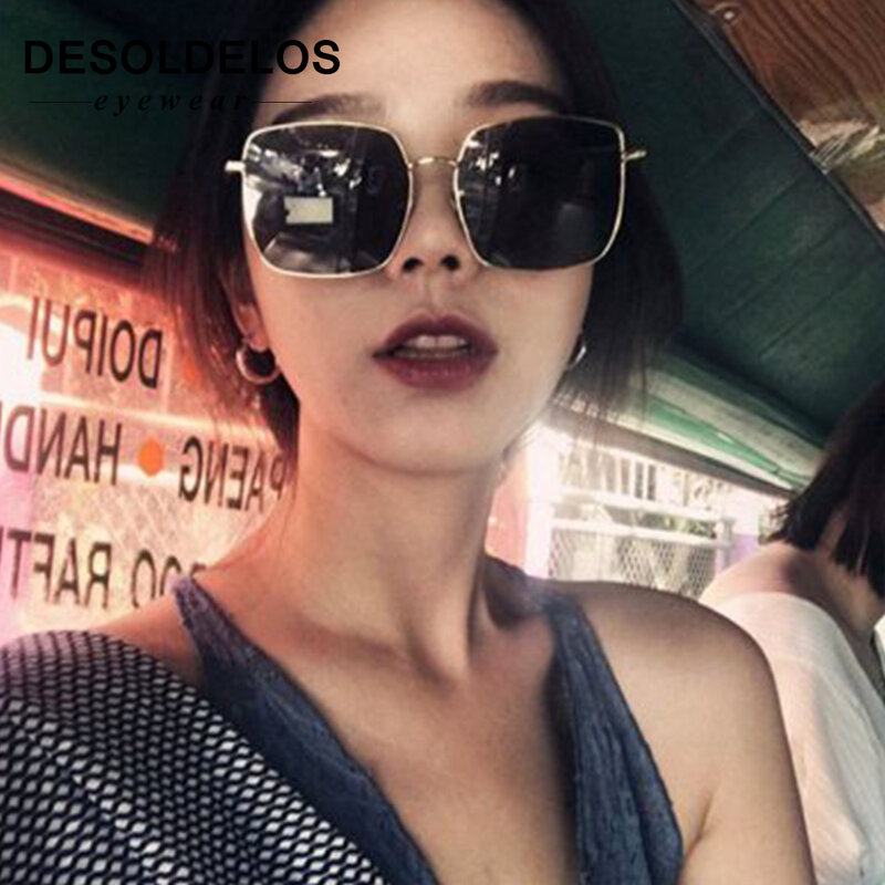 2019 Besar Persegi Kaca Mata Pria Wanita UV400 Berjemur Kacamata Male Mengemudi Bergaya Mewah Merek Desainer Wanita Warna