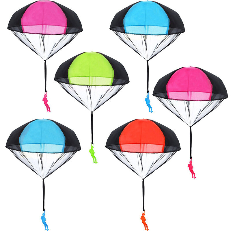Nuovo lancio a mano paracadute bambini giocattoli divertenti all'aperto gioco gioca giocattoli educativi per bambini volare paracadute Sport Mini soldato giocattolo
