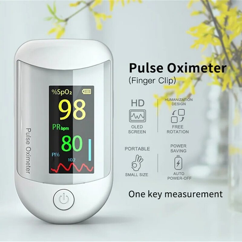 Пульсоксиметр Пальчиковый портативный для измерения пульса и уровня кислорода в крови
