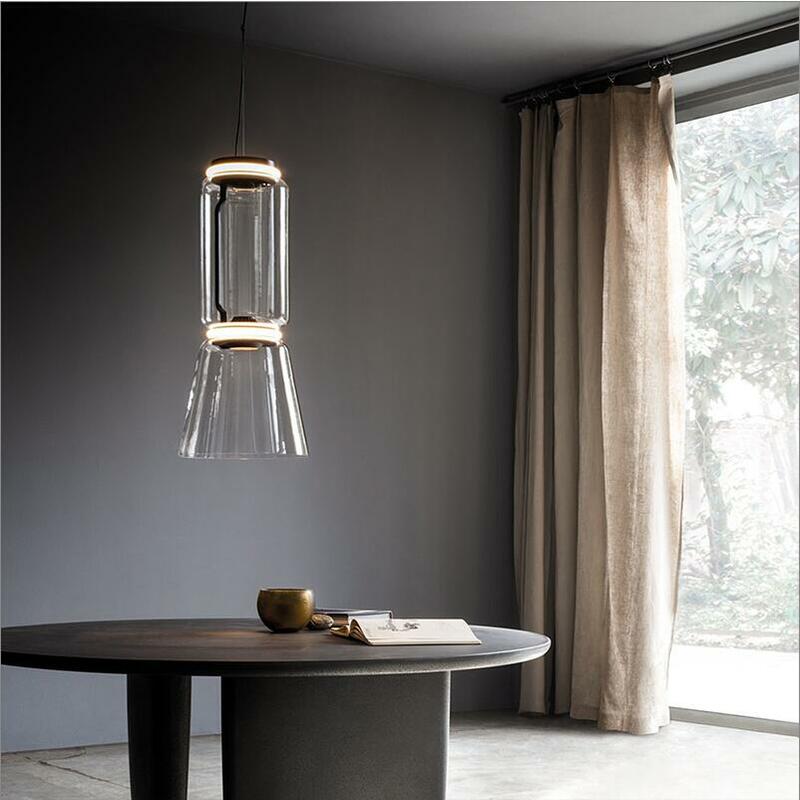 Lampe Led suspendue en verre lourd au Design italien, Design nordique moderne, luminaire décoratif d'intérieur, idéal pour une salle à manger, un magasin ou un Loft, 220v