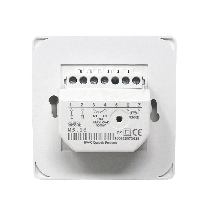 Thermostat mécanique de chauffage au sol, 16a AC 230V, régulateur de température électronique de chauffage retardateur PCV