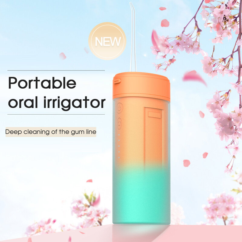 [Boi] 4หัวฉีด160ML มินิสมาร์ทหน่วยความจำ Retractable Portable Oral Irrigator 4โหมดล้าง Flosser ทำความสะอาดอุปกรณ์