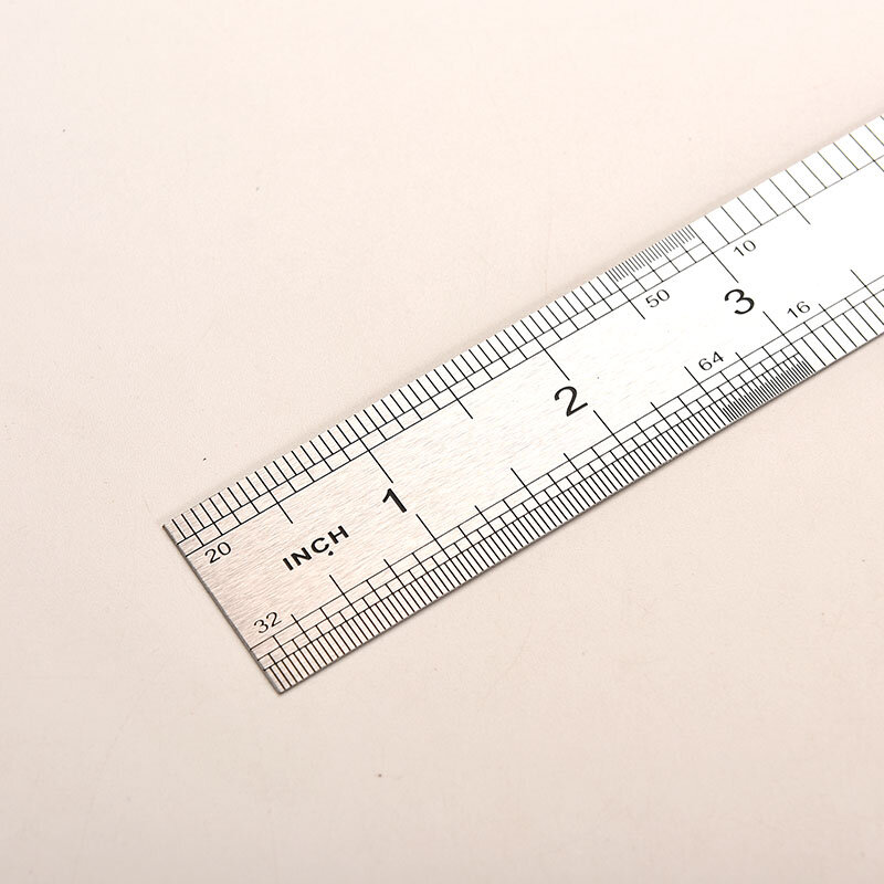 Regla métrica de Metal de acero inoxidable, herramienta de medición de doble cara de precisión, 30cm, venta al por mayor