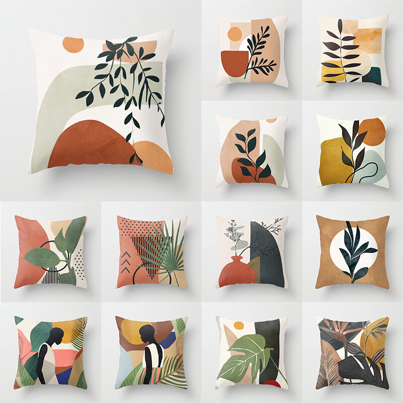 Fronhas decorativas, fronhas de almofada moderna abstrata com figuras geométricas para casa, sofá, cadeira, decoração
