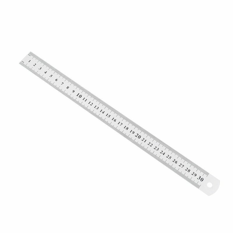 Stainless Steel Metal Ruler 30CM Straight Ruler Measurement Double Sided for Sewing Foot Sewing & School Stationery