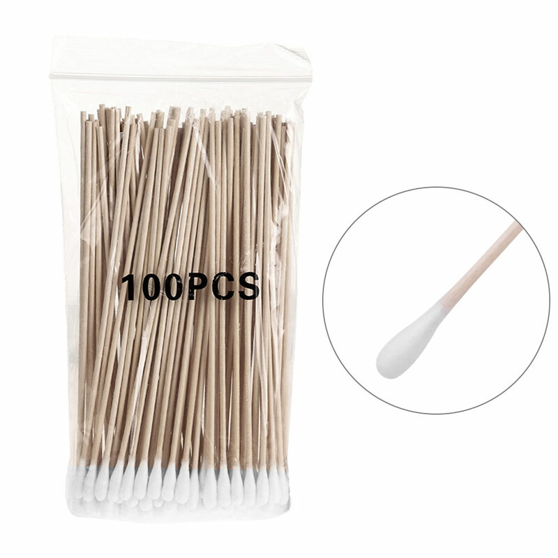 Disposable Cotton Swab Lint Free Micro Brushes Wood Cotton Buds Swabs Ear Clean Stick Eyelash Extension Glue Removing Tool