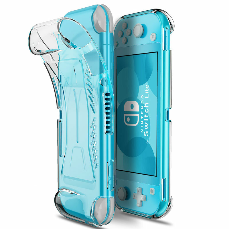 Funda protectora antideslizante de TPU para Nintendo Switch Lite, carcasa transparente, accesorios para consola