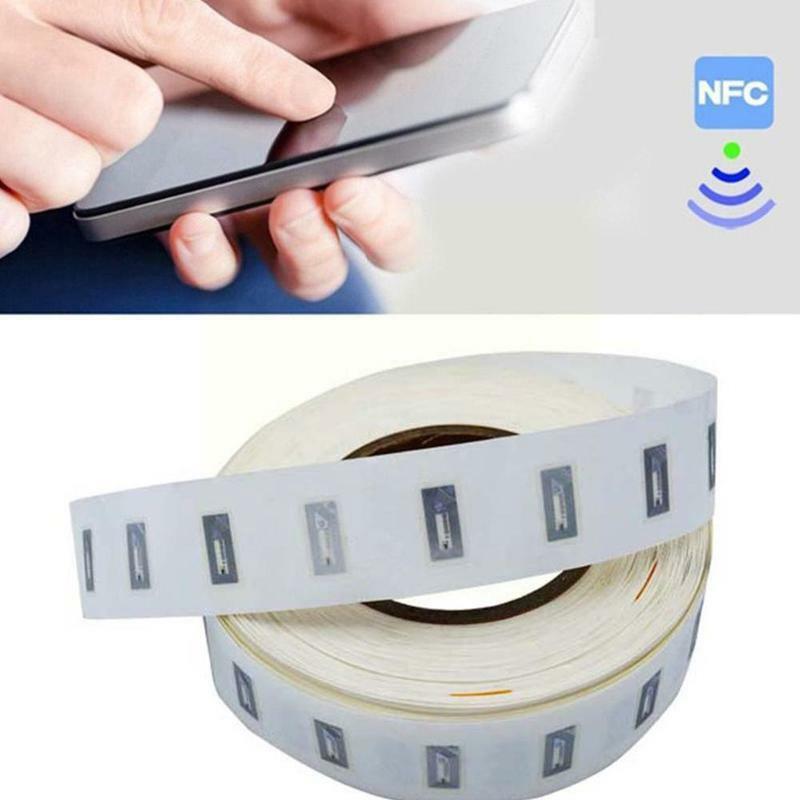Etiqueta RFID con Chip NFC Ntag213, pegatina con incrustación húmeda, 2x1cm, 13,56 MHz, 213 D2E7, 10 Uds.