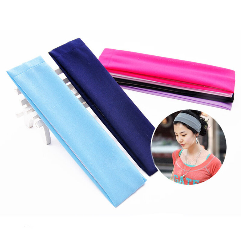 Fashion Sports Headbands For Women Solid Elastic Hair Bands Running Fitness Yoga Hair Bands Stretch Makeup Hair Accessories Hot