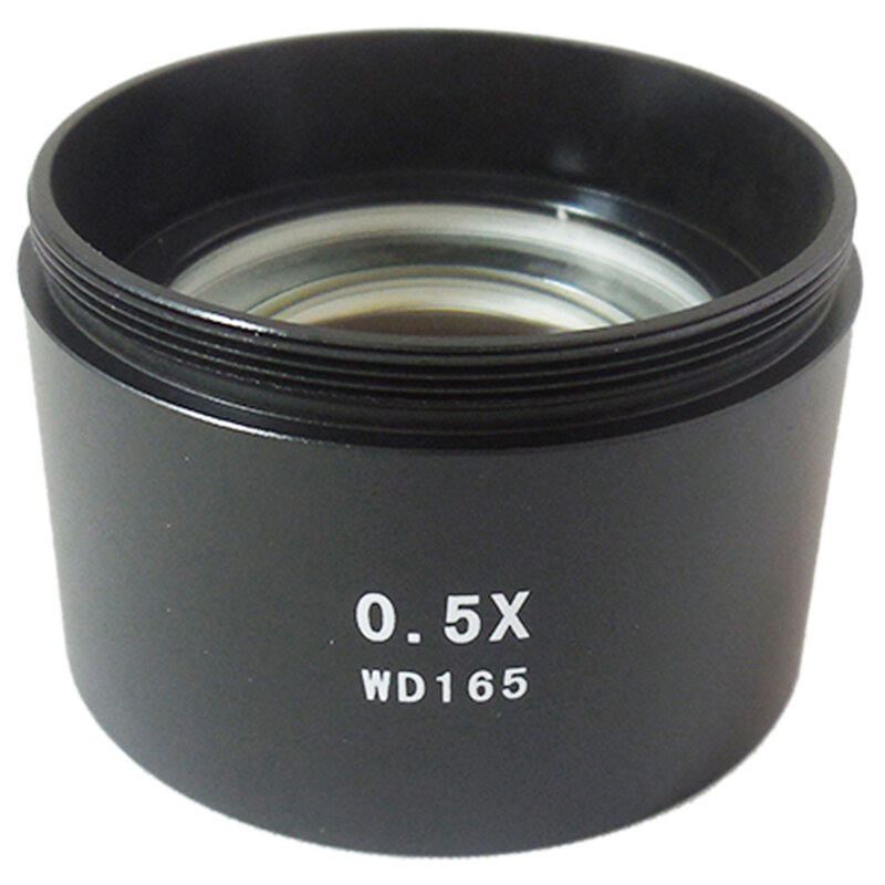 Wd165 0.5X Stereo Microscope Auxiliary Objective Lens Barlow Lens with 1-7/8 Inch(M48Mm)Mounting Thread