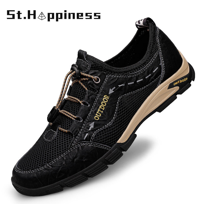 2021 Summer Brand Fashion Men Sneakers Mesh Casual Shoes Outdoor Lightweight Soft Walking Sneakers Zapatillas Hombre Big Size