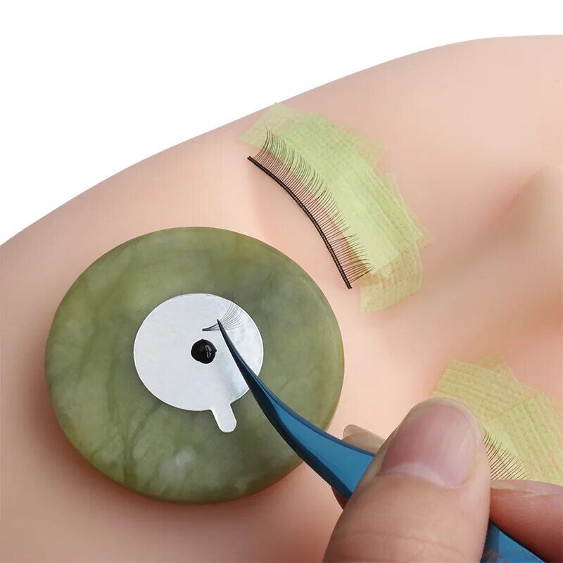 1/2 Rolls włóknina szczepiona taśma izolacyjna z otworami oddychająca zielona i różowa pod płatki pod oczy przedłużanie rzęs narzędzia