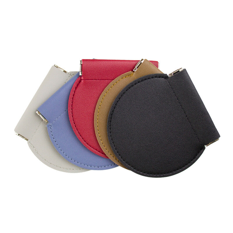 Borsa portamonete in pelle PU artificiale portachiavi in pelle di forma rotonda novità Mini borsa portamonete borsa per carte regalo per ragazze da donna