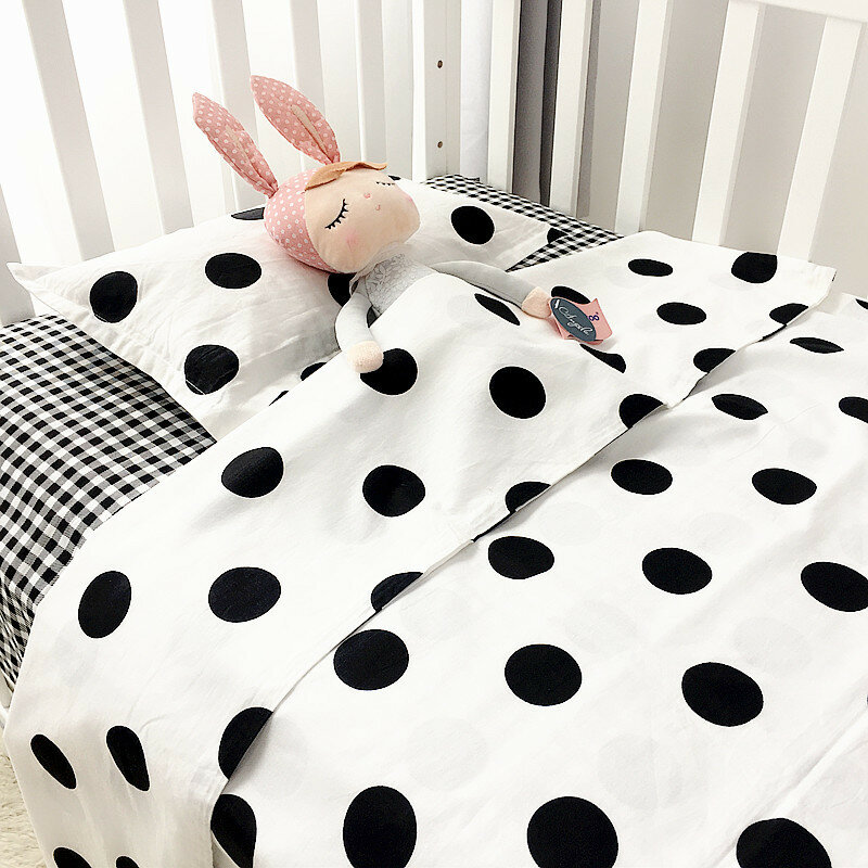 3 pçs algodão berço roupa de cama kit para menino menina dos desenhos animados do bebê conjunto inclui fronha folha colcha capa sem enchimento